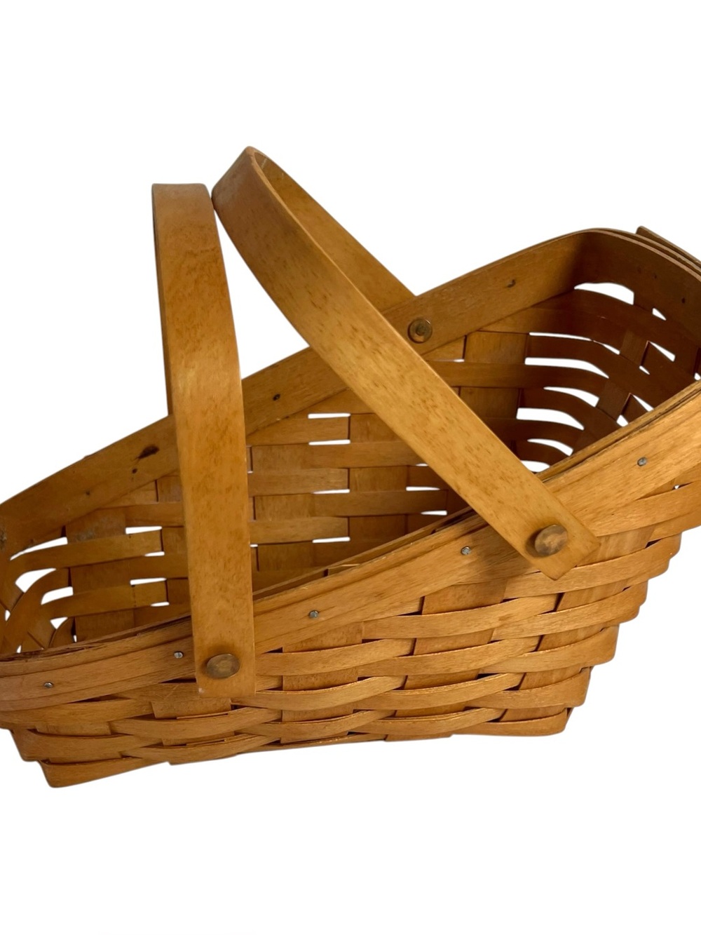 Longaberger Vegetable Basket Swinging Handles 1993